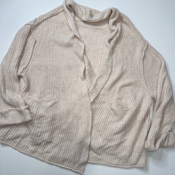 Free People Sweaters - Free People Saturday Morning Knit Oversized Cardigan Sweater M/L A041125